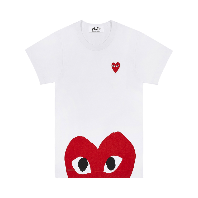 Comme des Garçons PLAY Bottom Heart Eye T-Shirt 'White/Red'