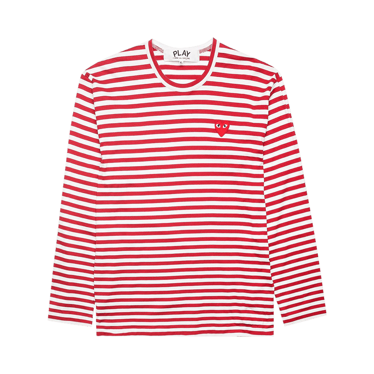 Comme des Garçons PLAY Striped Long-Sleeve T-Shirt 'Red'