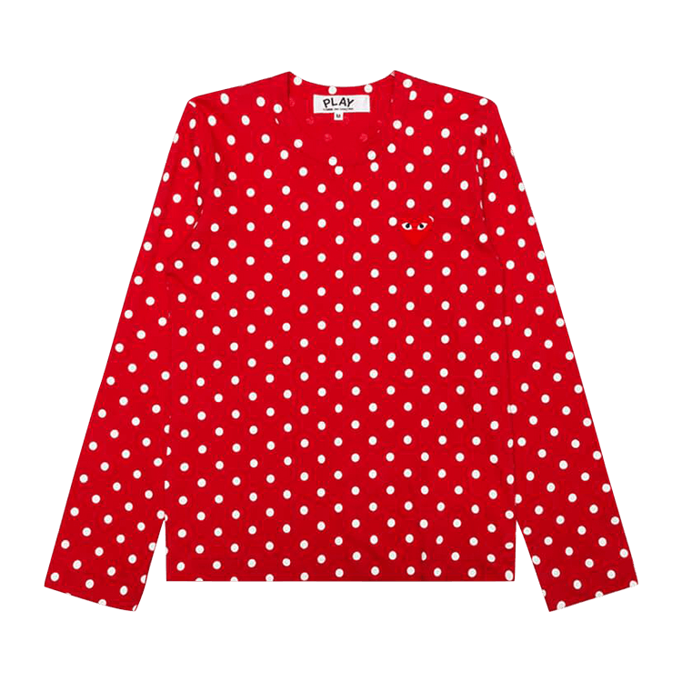 Comme des Garçons PLAY Polka Dot Long Sleeve T-Shirt 'Red'