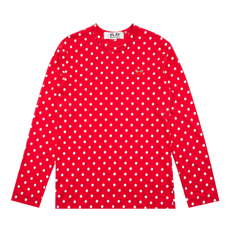 Comme des Garçons PLAY Polka Dot Long-Sleeve T-Shirt 'Red'