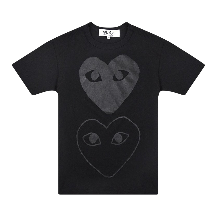 Comme des Garçons PLAY Double Hearts T-Shirt 'Black/Black'