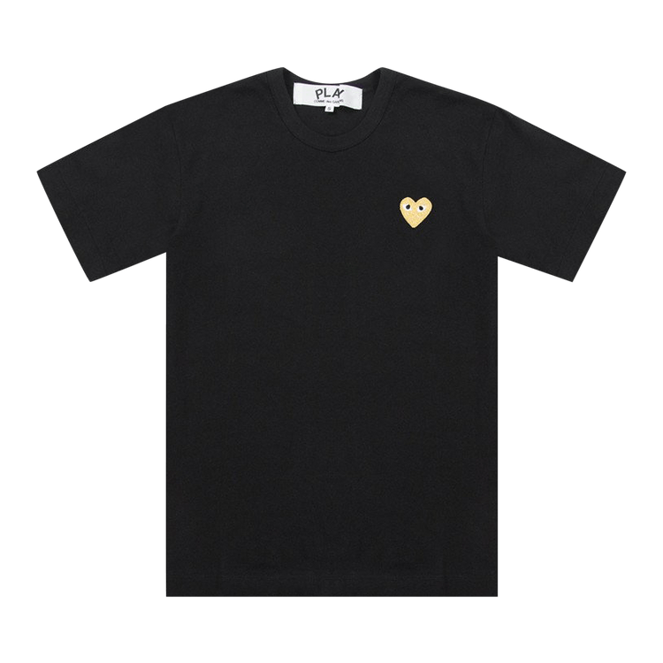 Comme des Garçons PLAY Gold Heart T-Shirt 'Black'