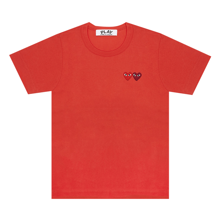 Comme des Garçons PLAY Double Heart T-Shirt 'Red'