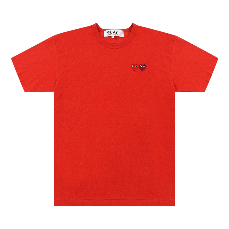 Comme des Garçons PLAY Double Hearts T-Shirt 'Red'