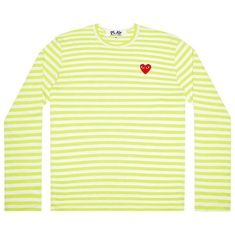 Comme des Garçons PLAY Pastelle Striped Long-Sleeve Shirt 'Green'