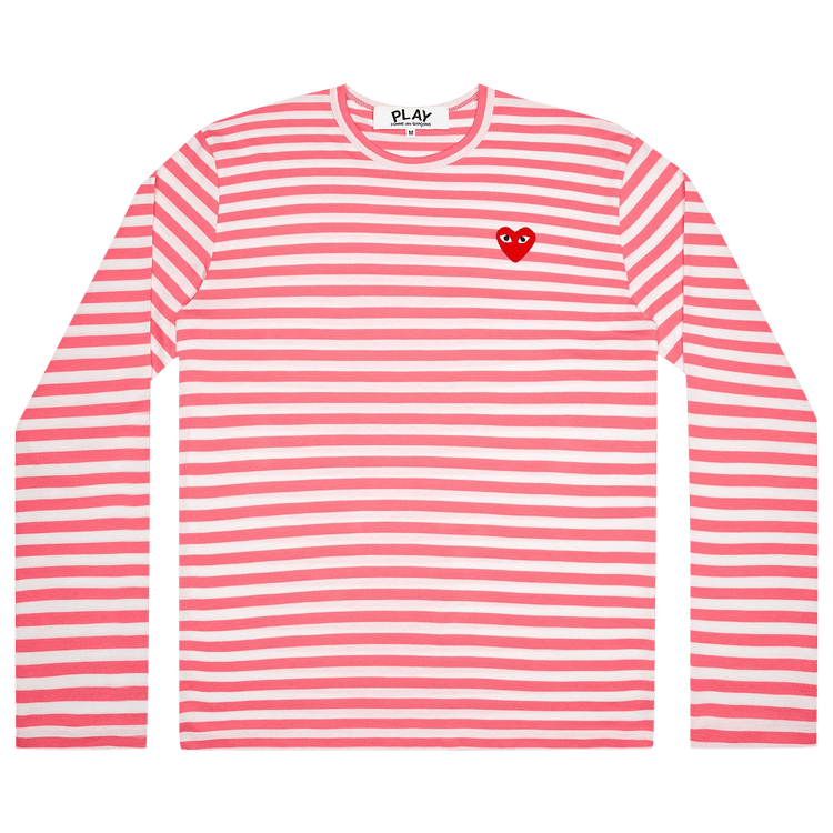 Comme des Garçons PLAY Pastelle Striped Long-Sleeve Shirt 'Pink'