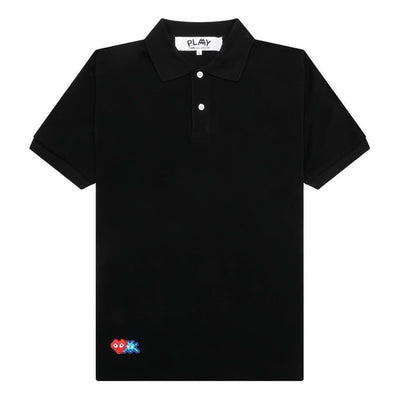 COMME des GARCONS PLAY SS25 x Invader Pixel Heart Polo Shirt 'Black'