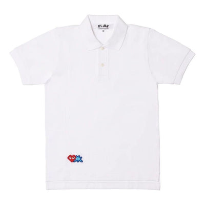 COMME des GARCONS PLAY SS25 x Invader Pixel Heart Polo Shirt 'White'