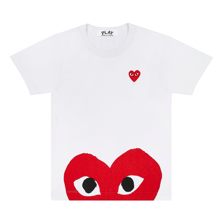 Comme des Garçons PLAY Heart Emblem Tee 'White/Red'
