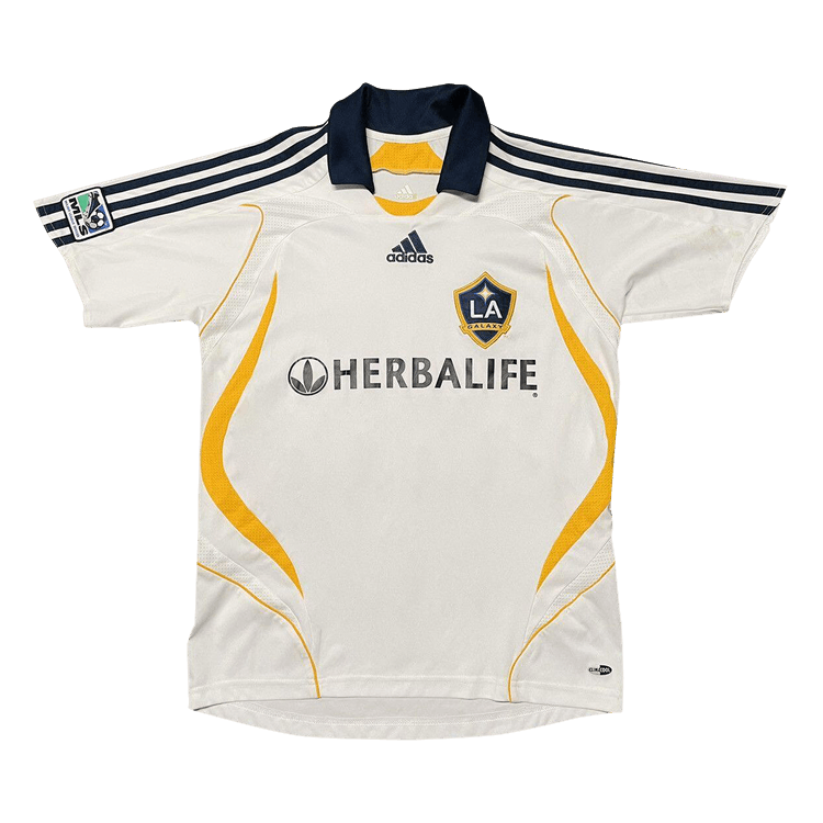 Vintage adidas LA Galaxy Beckham Home Kit 'White'