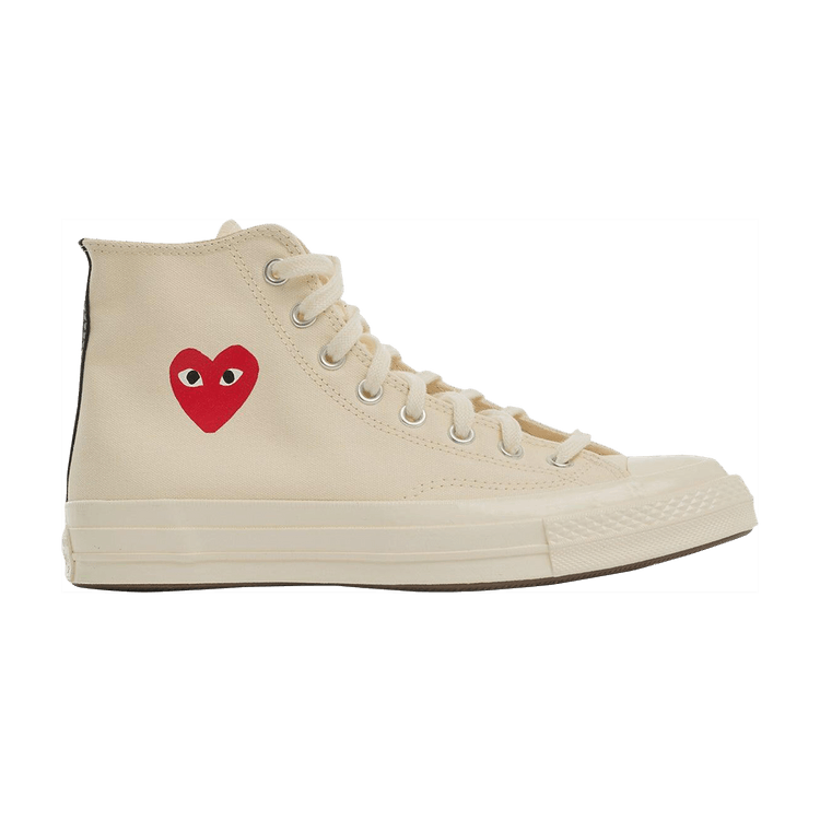 Comme des Garçons PLAY x Converse Chuck 70 High 'Small Red Heart - Beige'