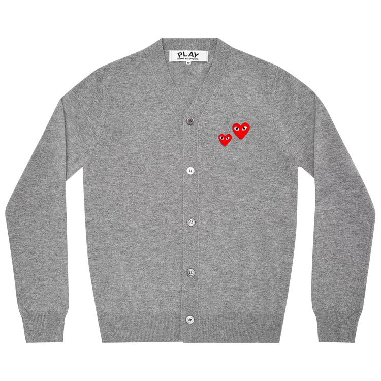 Comme des Garçons PLAY Duo Heart Cardigan 'Grey'