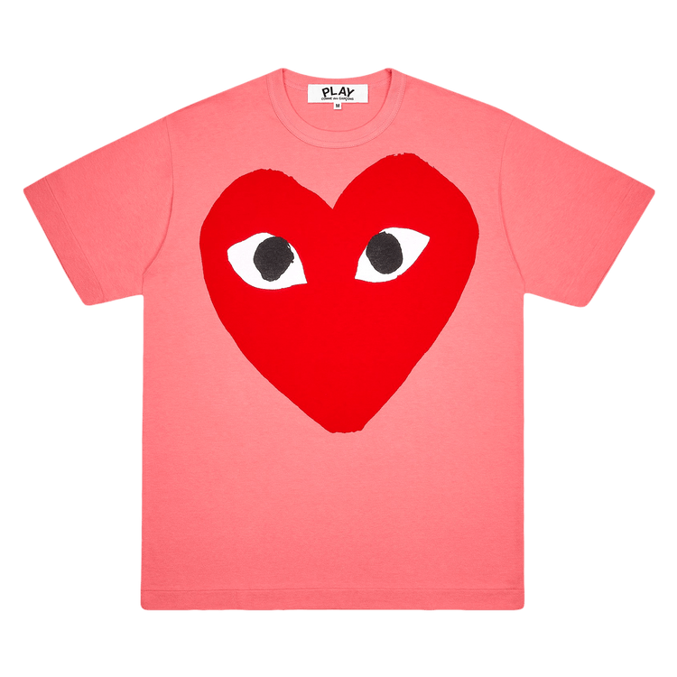 Comme des Garçons PLAY Pastelle Red Logo T-Shirt 'Pink'