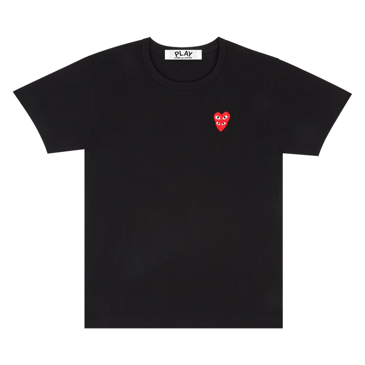 Comme des Garçons PLAY Double Heart T-Shirt 'Black'