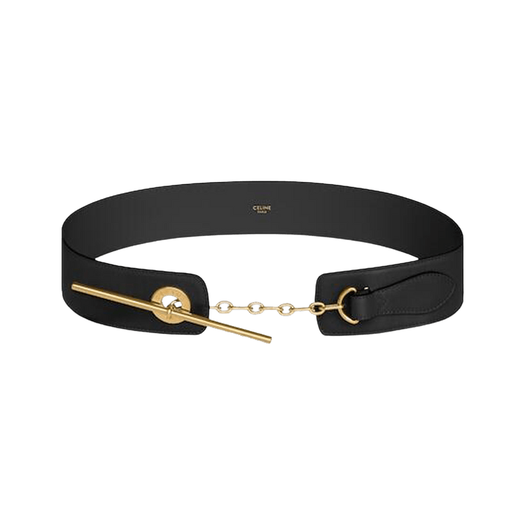 CELINE Disc Belt In Supple Natural Calf Skin 'Black'