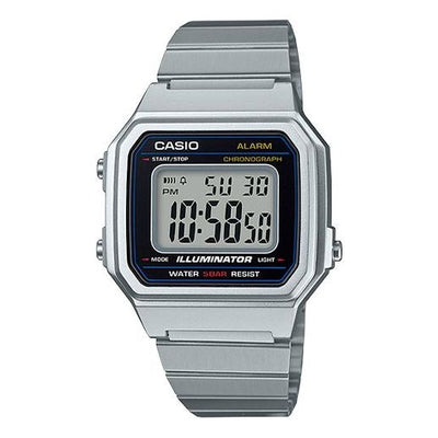 CASIO STANDARD Vintage Classical Silver Mens White Digital