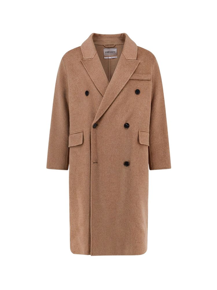 Amaranto Double-Breasted Long Coat