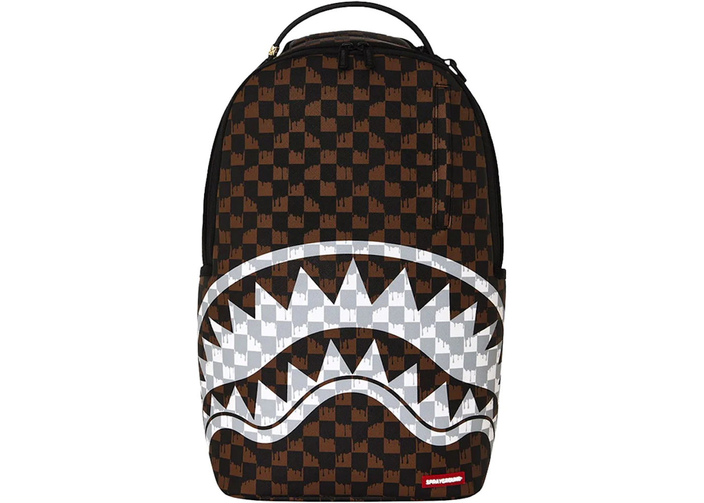 Sprayground Check Ghost Drip Backpack Brown