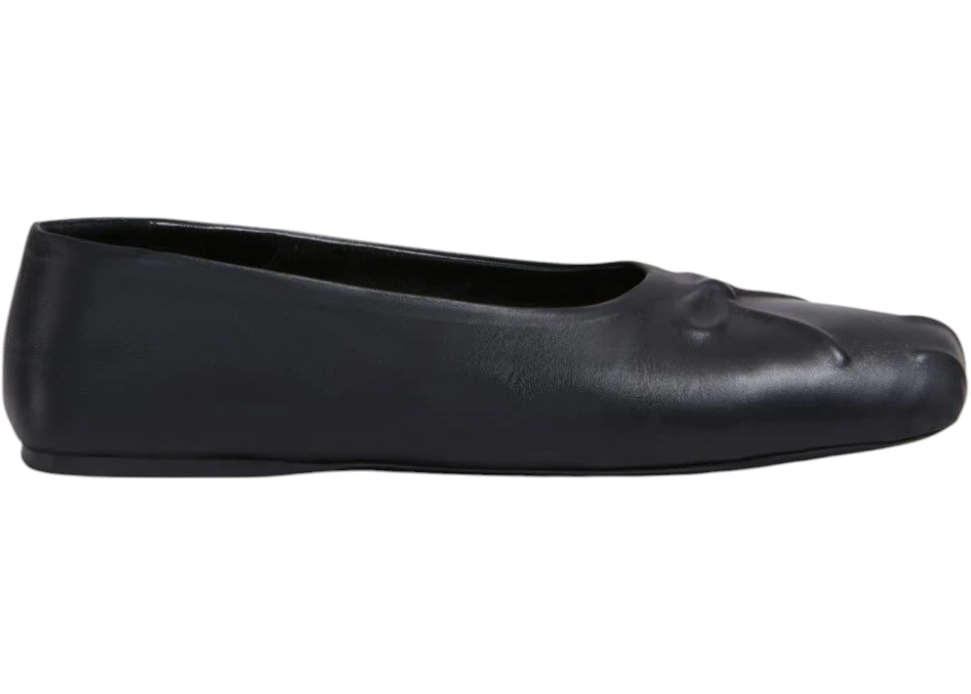 Marni Nappa Leather Seamless Little Bow Ballet Black (Women's)