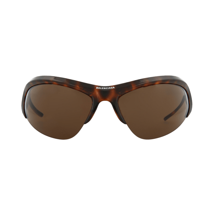 Balenciaga Shield Bio Injection Sunglasses 'Havana/Silver/Brown'