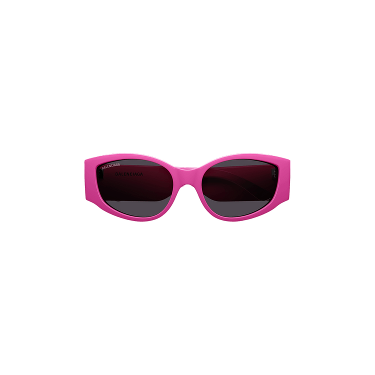 Balenciaga Oval Frame Sunglasses 'Fuchsia'