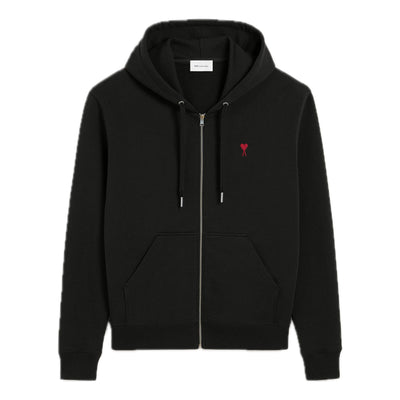 AMI Zip Up Hoodie 'Black'