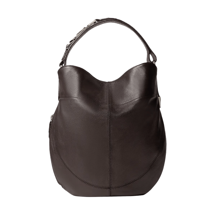 Lemaire Hobo Quiver Clip Bag 'Dark Chocolate'