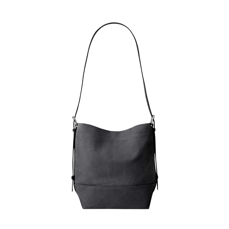 Lemaire Small Belted Tote Bag 'Ash Black'