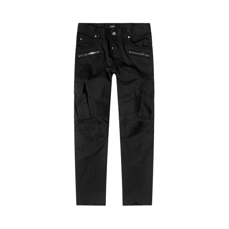 Balmain Cargo Biker Jeans 'Black'