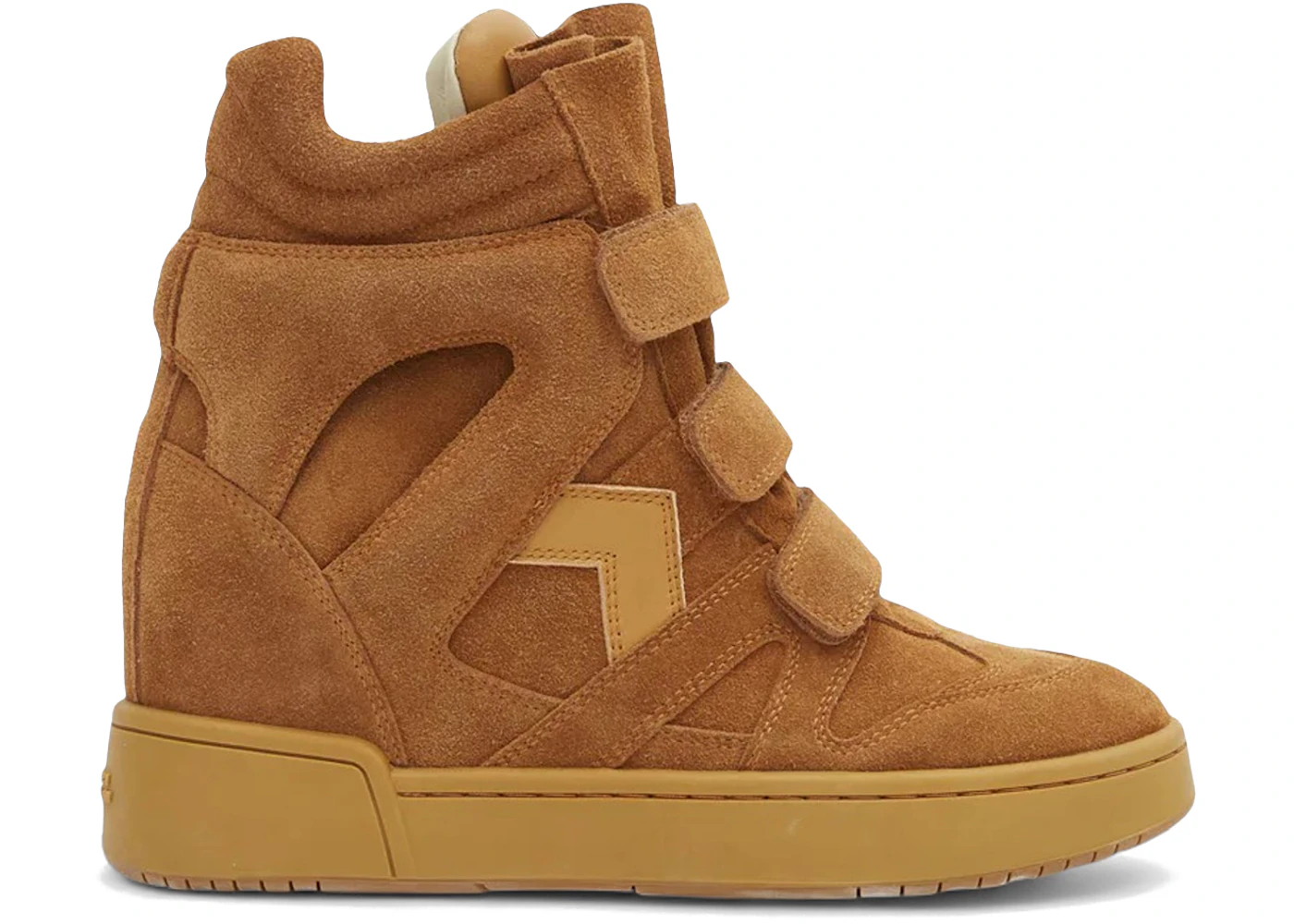 Isabel Marant IM3 High-Top Leather Wedge Sneakers Cognac (Women's)