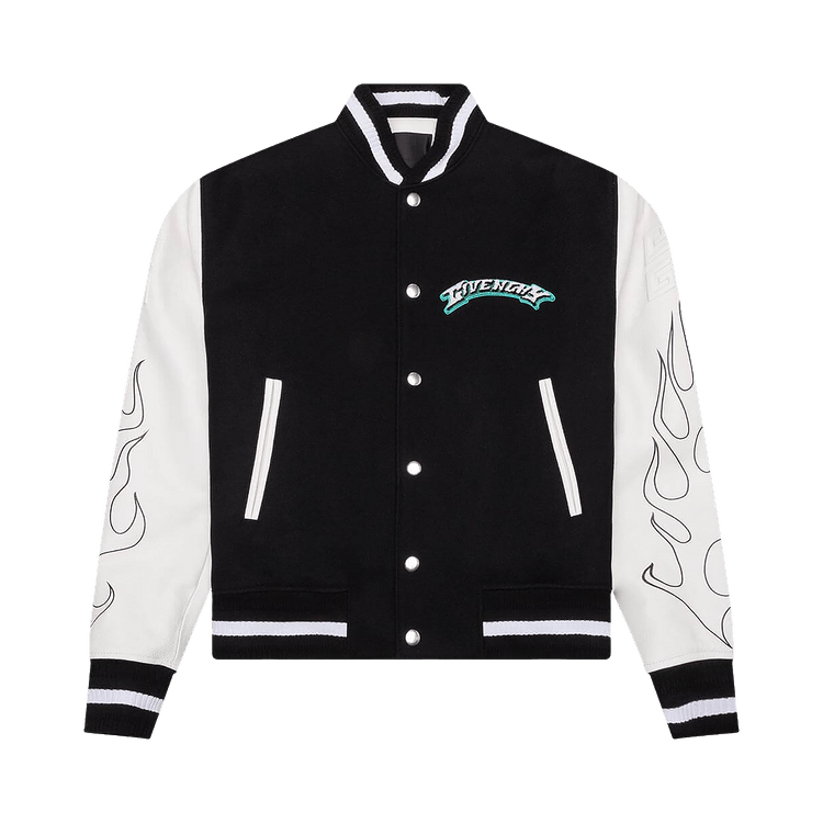 Givenchy Varsity Wool & Grained Leather 'Black/White'