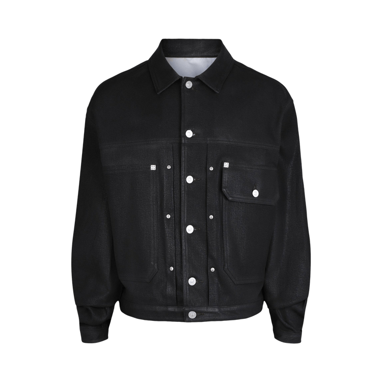 Givenchy Coated Denim Trucker Jacket 'Black'