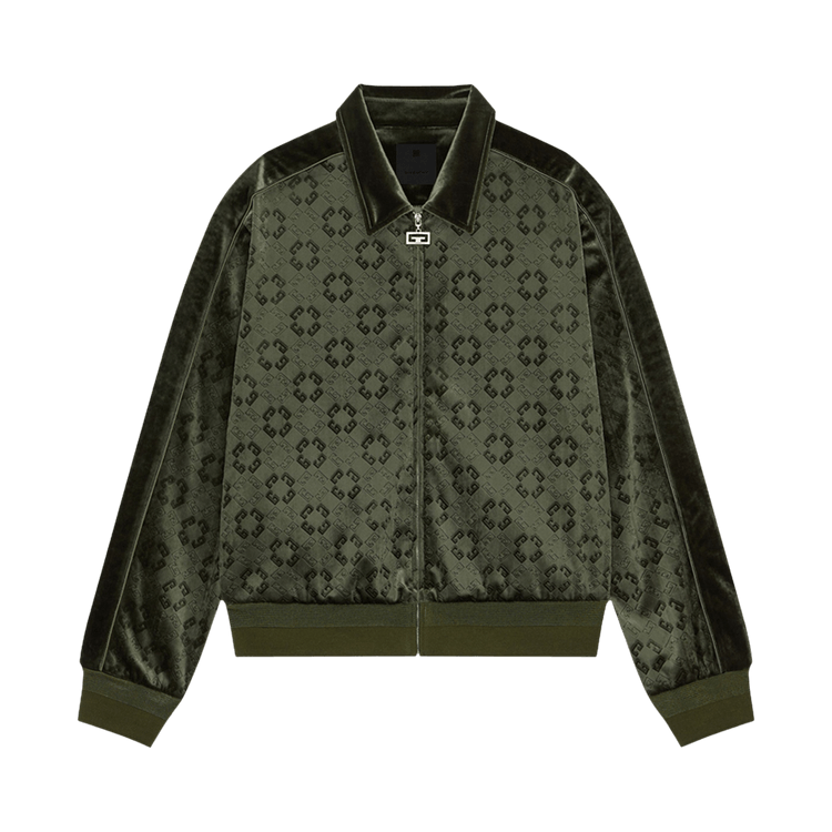 Givenchy Velvet Blouson With Piping Detail 'Green'
