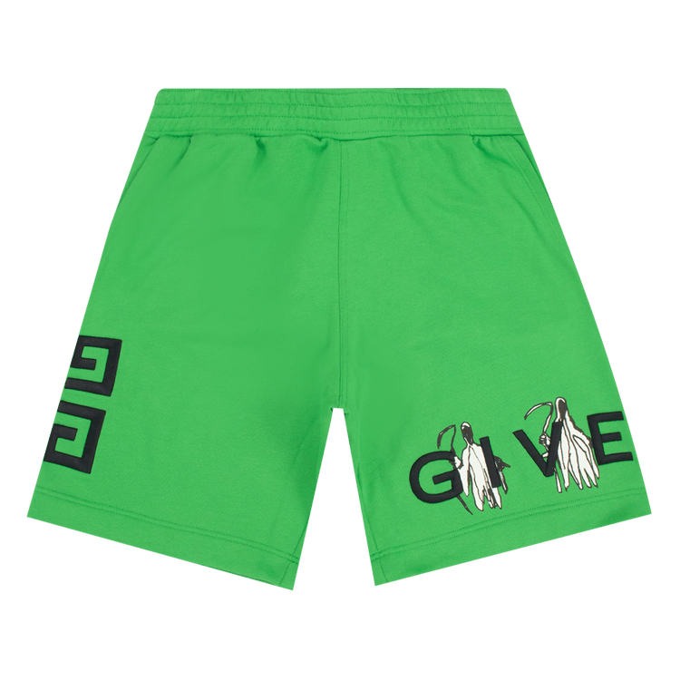 Givenchy x Josh Smith Boxy Fit Embroidery Shorts 'Apple Green'