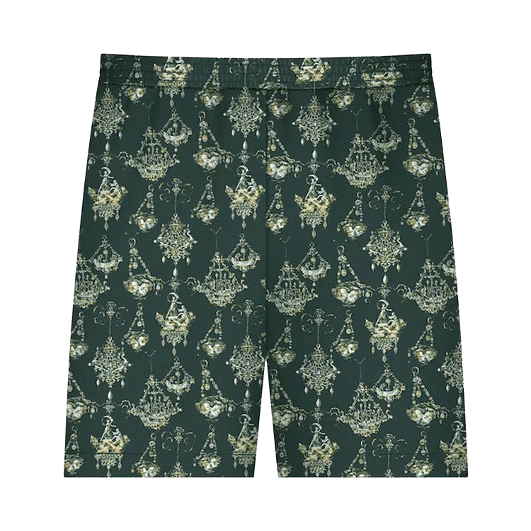 Givenchy Printed Chandelier Tailored Shorts 'Dark Green'