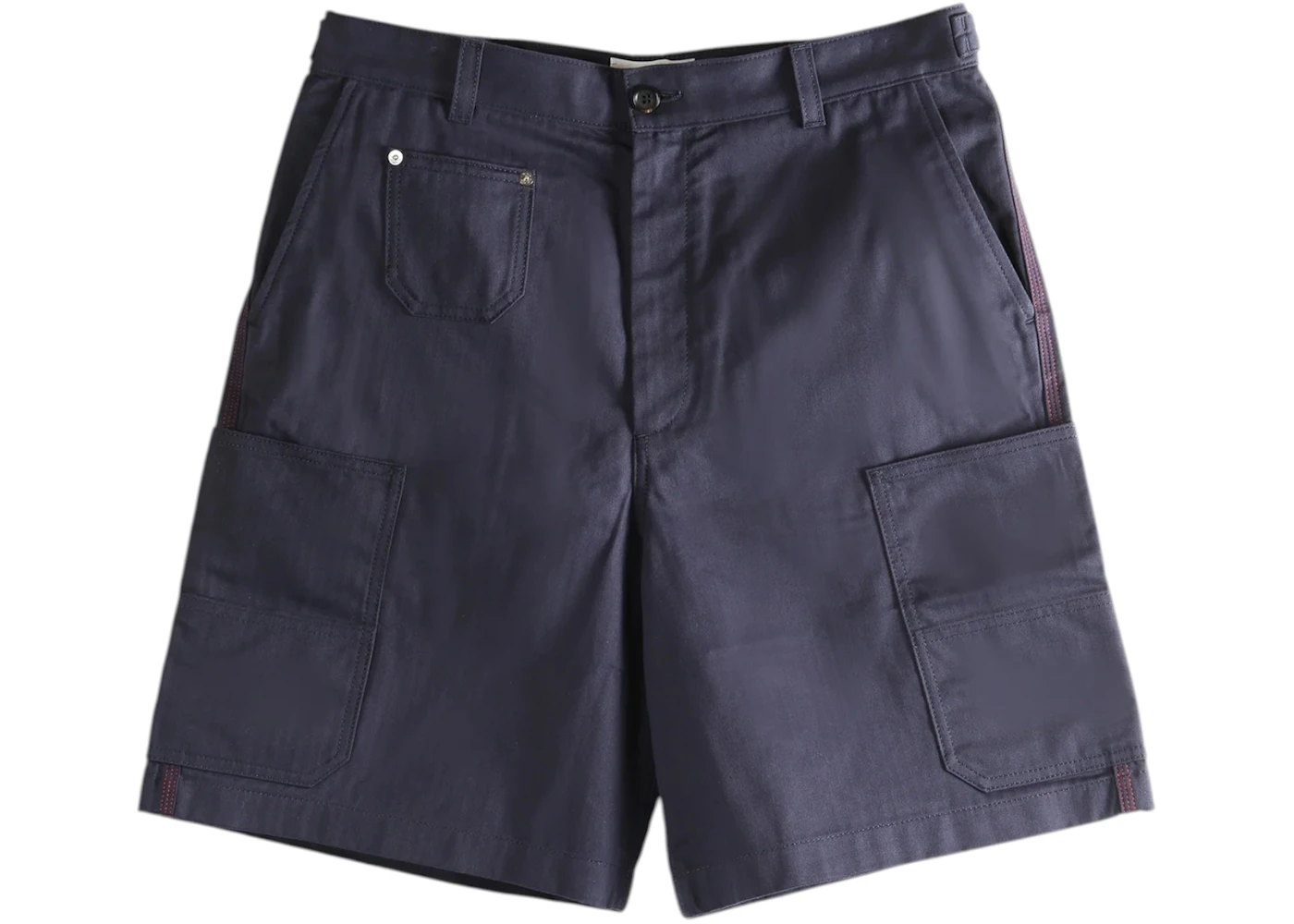 Givenchy Patch Pockets Denim Shorts Navy