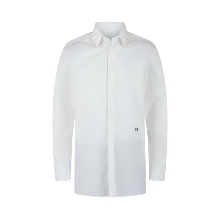 Givenchy 4G Embroidered Long-Sleeve Dress Shirt 'White/Black'