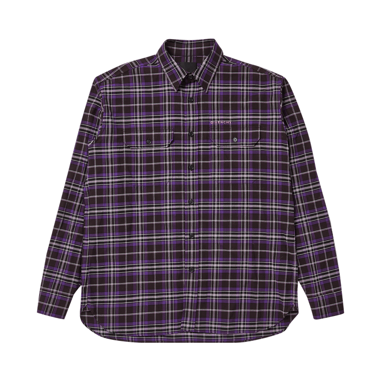 Givenchy Checked Flannel Shirt 'Dark Purple'