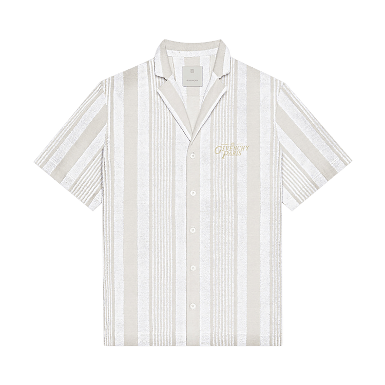Givenchy Striped Short-Sleeve Shirt 'White/Beige'