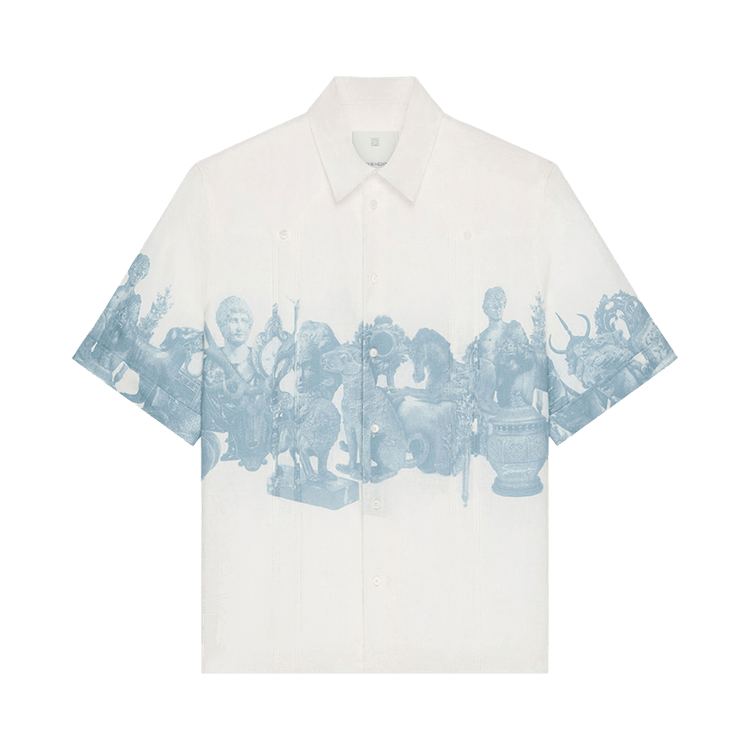 Givenchy Short-Sleeve Shirt With Pintucks 'Blue/White'