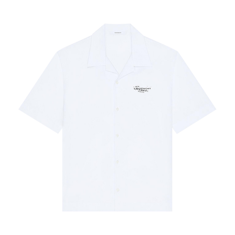 Givenchy Bowling Shirt with Stamp Print 'White'