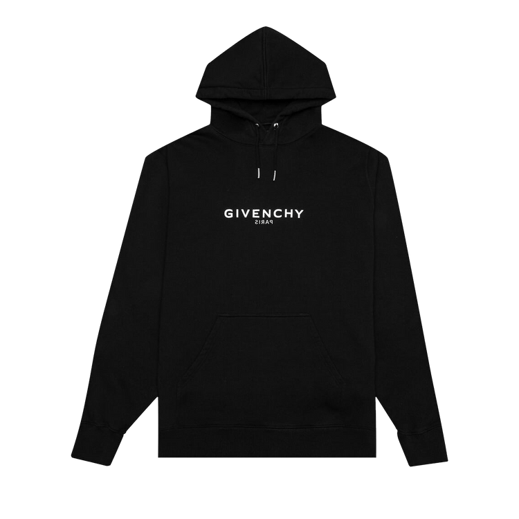 Givenchy Classic Fit Hoodie With Reverse Print 'Black'