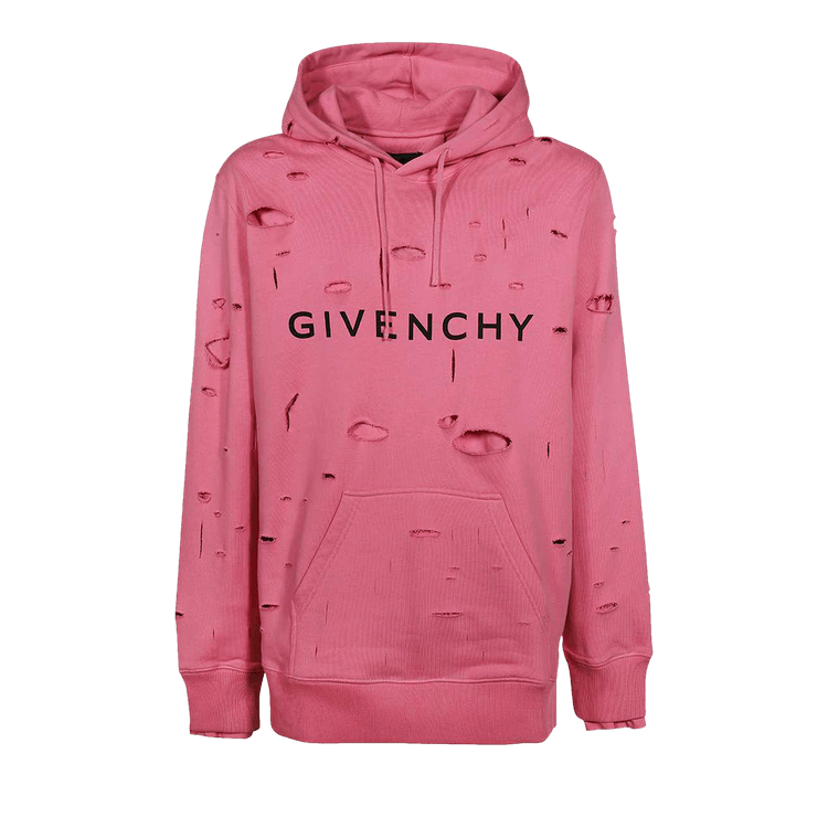 Givenchy Classic Fit Hole Hoodie 'Bright Pink'