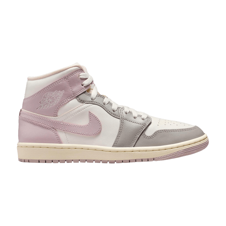 Wmns Air Jordan 1 Mid 'Enigma Stone Coconut Milk Particle Rose'