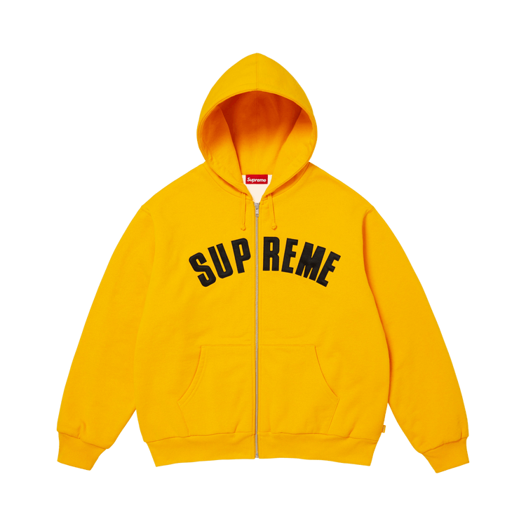 Supreme Arc Thermal Lined Zip Up Hooded Sweatshirt 'Bright Gold'