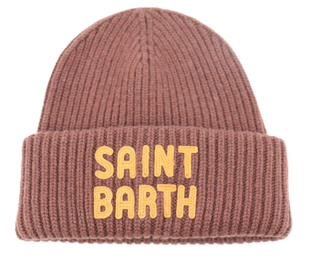 Mc2 Saint Barth Logo Ribbed Beanie Hat
