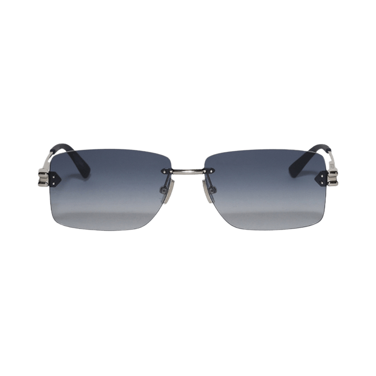 Bottega Veneta Rectangular Sunglasses 'Silver/Blue'
