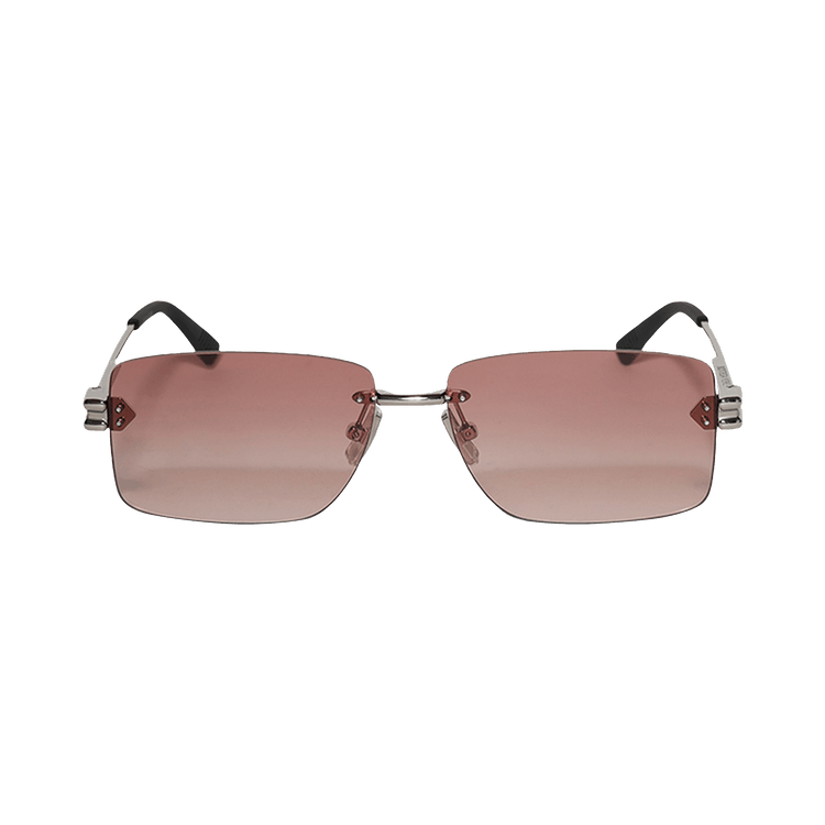 Bottega Veneta Rectangular Sunglasses 'Silver'