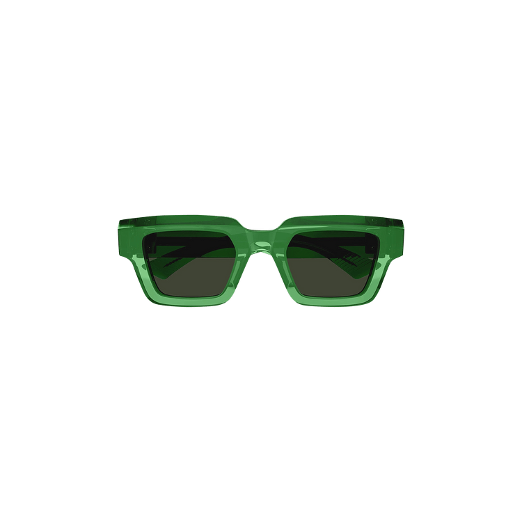 Bottega Veneta Hinge Square Sunglasses 'Green'