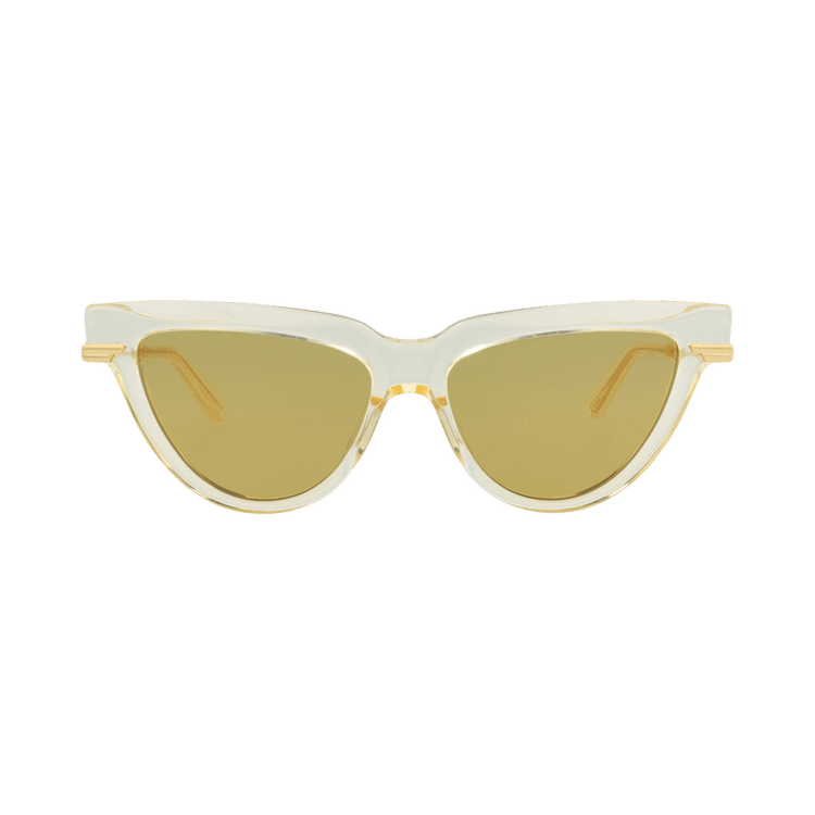 Bottega Veneta Cat Eye Recycled Sunglasses 'Yellow/Gold/Brown'